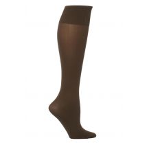 1 Pair Dark Brown Cinzia Microfibre Knee Highs Ladies One Size - Trasparenze