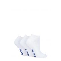 3 Pair White Footnurse Cushioned Foot Diabetic Trainer Socks Ladies 4-8 Ladies - Iomi