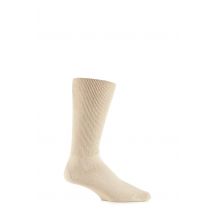 1 Pair Beige Footnurse Oedema Extra Wide Cotton Socks Men's 12-14 Mens - Iomi