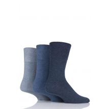 3 Pair Blue Footnurse Gentle Grip Diabetic Socks Men's 6-11 Mens - Iomi