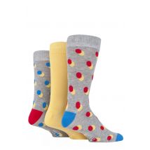 3 Pair Light Grey Bamboo Double Dot Socks Men's 7-11 Mens - Wild Feet