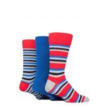 Mens 3 Pair SOCKSHOP Wildfeet Patterned Spots and Stripes Bamboo Socks Grey Stripes 7-11 Mens