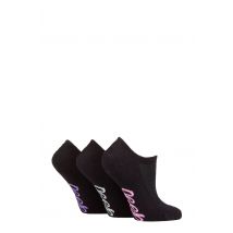 Women's 3 Pair Jeep Bamboo No Show Socks Black 4-8 Ladies