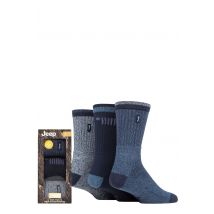 Mens 3 Pair Jeep Terrain Leisure Socks Gift Box Navy / Sky 6-11 Mens