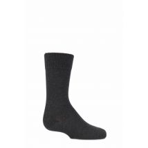 1 Pair Anthracite Melange Comfort Wool Plain Socks Kids Unisex  - Falke