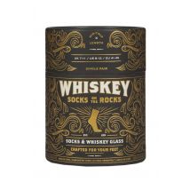 Luckies of London 1 Pair Whiskey Glass with Cotton Socks Gift Box Assorted One Size