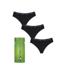 3 Pair Black Bamboo Briefs Ladies 16 Ladies - Lazy Panda