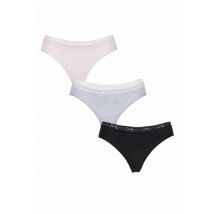 3 Pair Black / Grey / Pink Bamboo Briefs Ladies 12 Ladies - Lazy Panda