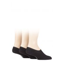 3 Pair Black Plain Cotton Cushioned PED Socks Men's 7-11 Mens - Pringle
