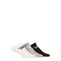Mens and Women's 3 Pair Reebok Core Cotton Trainer Socks White / Grey / Black 4.5-6 UK
