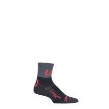 1 Pair Black / Hibiscus Cycling Light Weight Socks Men's 3-5.5 Mens - UYN