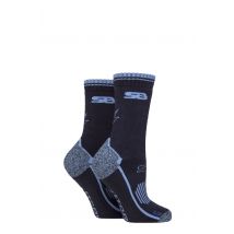 Women's 2 Pair Storm Bloc with BlueGuard Hiking Socks Navy / Blue 4-8