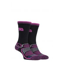 2 Pair Black with BlueGuard Aerobic Socks Ladies 4-8 Ladies - Storm Bloc