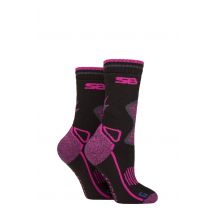 Women's 2 Pair Storm Bloc with BlueGuard Wool Blend Socks Black / Cerise 4-8