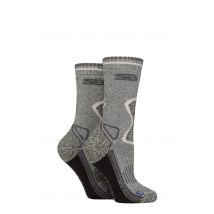 Women's 2 Pair Storm Bloc with BlueGuard Wool Blend Socks Stone / Charcoal 4-8