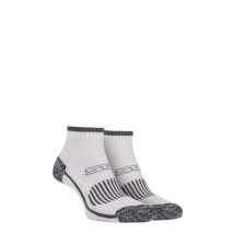 2 Pair Ecru with BlueGuard Ankle High Hiking Socks Ladies 4-8 Ladies - Storm Bloc