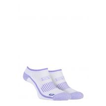 2 Pair White with BlueGuard Ankle Trainer Socks Ladies 4-8 Ladies - Storm Bloc