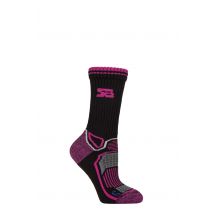 Women's 1 Pair Storm Bloc with BlueGuard Oakvale Cotton Aerobic Hiking Socks Black / Cerise 4-8