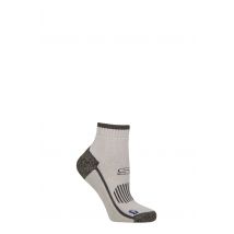 Women's 1 Pair Storm Bloc with BlueGuard Skelton Cotton Ankle High Hiking Socks Stone / Charcoal 4-8