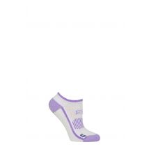 Women's 1 Pair Storm Bloc with BlueGuard Brigstock Cotton Sports Trainer Socks White / Purple 4-8