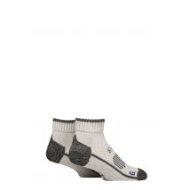 Mens 2 Pair Storm Bloc with BlueGuard Ankle High Walking Socks Stone / Charcoal 9-12