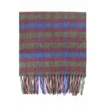 1 Pack Olive and Made In Scotland Check 100% Cashmere Scarf Unisex One Size - Great & British Knitwear