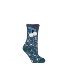 Women's 1 Pair Elle Sherpa Lined Socks with Grip Storm 4-8