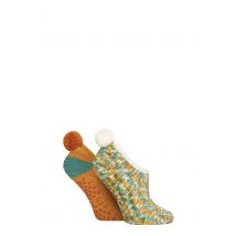 Women's 2 Pair Elle Cosy Mary Jane Socks Marmalade 4-8