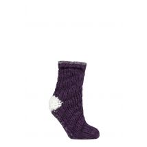 Women's 1 Pair Elle Soft Hand Knitted Slipper Socks Blackbird 4-8 Ladies