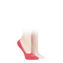 2 Pair Strawberry Sorbet Bamboo Seamless Shoe liners with Silicone Heel Grips Ladies 4-8 Ladies - Elle