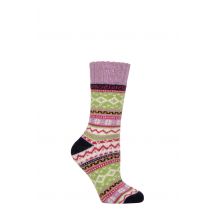 Women's 1 Pair Country Pursuit Hebrides Hiker Wool Boot Socks Lilac 4-8