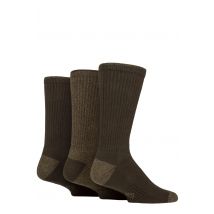 Mens 3 Pair Country Pursuit Water Repellent Cotton Boot Socks Forest Green 6-11
