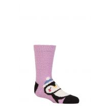 Kids 1 Pair Thought Billie Animal Recycled Polyester Fluffy Socks Lavender Purple 2-3 Years