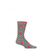 Mens 1 Pair Thought Leroy Bamboo Spot Socks Grey Marle 7-11