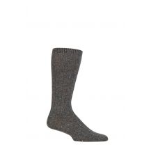 Mens 1 Pair Thought Aaron Ribbed Wool Blend Fleck Socks Grey Marle 7-11