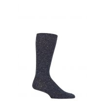 Mens 1 Pair Thought Aaron Ribbed Wool Blend Fleck Socks Navy 7-11