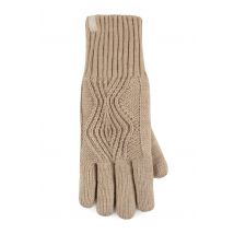 Women's 1 Pair SOCKSHOP Heat Holders Tampere Centre Cable Gloves Oatmeal Melange M/L