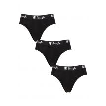 Mens 3 Pack Pringle Cotton Briefs Black S