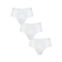Mens 3 Pack Pringle Cotton High Rise Briefs White L