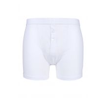 1 Pack White Button Fly Cotton Fitted Boxer Shorts Men's XXX-Large - Pringle