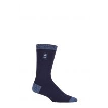 Mens 1 Pair SOCKSHOP Heat Holders 1.0 TOG Ultralite Striped, Argyle and Patterned Socks Budapest Heel & Toe Navy 6-11 Mens