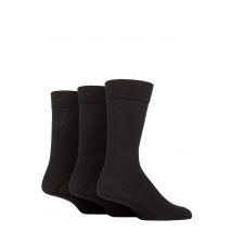 Mens 3 Pair SOCKSHOP TORE 100% Recycled Plain Cotton Socks Black 7-11 Mens