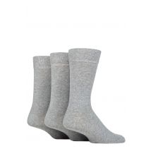 Mens 3 Pair SOCKSHOP TORE 100% Recycled Plain Cotton Socks Grey 7-11 Mens
