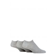 Mens 3 Pair SOCKSHOP TORE 100% Recycled Plain Cotton Trainer Socks Grey 7-11 Mens