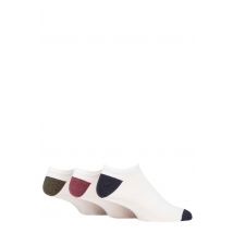 Mens 3 Pair SOCKSHOP TORE 100% Recycled Heel and Toe Cotton Trainer Socks White 7-11 Mens