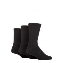 Mens 3 Pair SOCKSHOP TORE 100% Recycled Plain Cotton Sports Socks Black 7-11 Mens