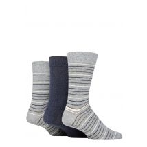 Mens 3 Pair SOCKSHOP TORE 100% Recycled Multi Stripe Cotton Socks Grey 7-11 Mens