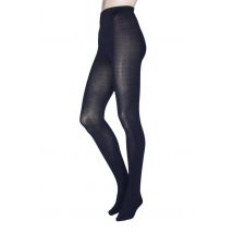 1 Pair Navy Elgin Bamboo and Recycled Polyester Plain Tights Ladies Large - Thought