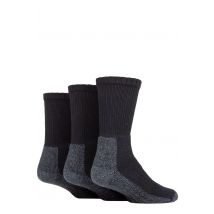 Women's 3 Pair Workforce Safety Boot Socks Black 4-8 Ladies