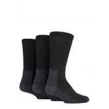 3 Pair Black Safety Boot Socks Men's 6-11 Mens - Workforce